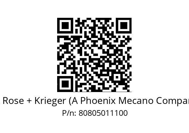   RK Rose + Krieger (A Phoenix Mecano Company) 80805011100