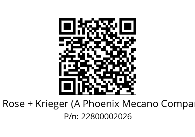   RK Rose + Krieger (A Phoenix Mecano Company) 22800002026