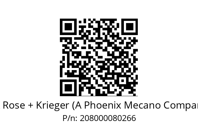   RK Rose + Krieger (A Phoenix Mecano Company) 208000080266