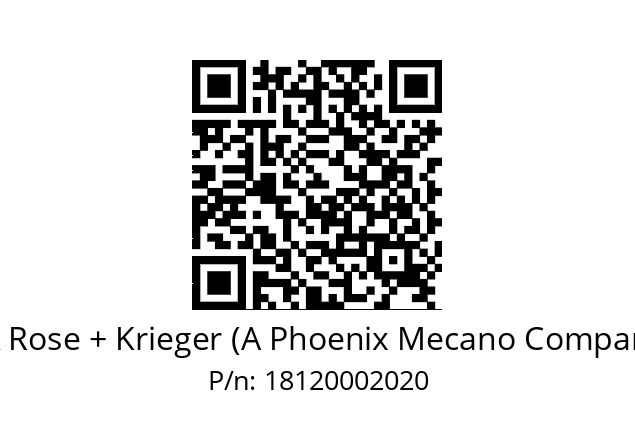   RK Rose + Krieger (A Phoenix Mecano Company) 18120002020