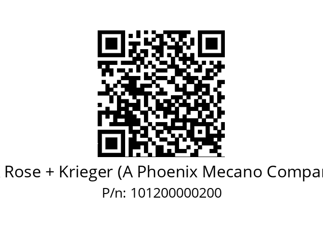   RK Rose + Krieger (A Phoenix Mecano Company) 101200000200