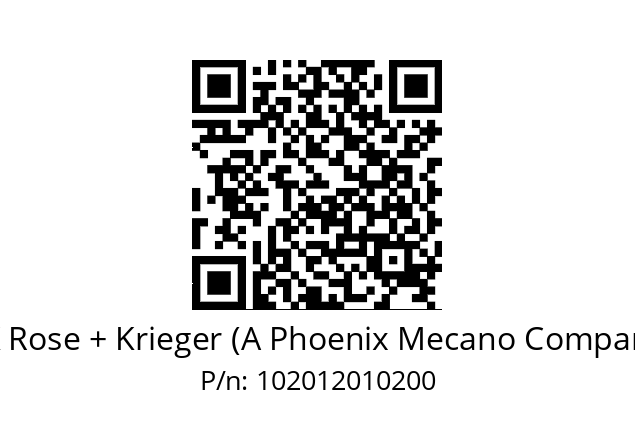   RK Rose + Krieger (A Phoenix Mecano Company) 102012010200