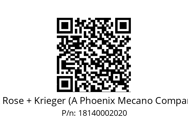   RK Rose + Krieger (A Phoenix Mecano Company) 18140002020