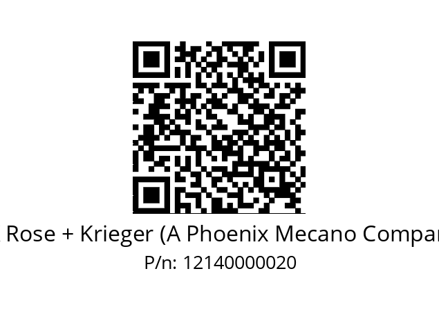   RK Rose + Krieger (A Phoenix Mecano Company) 12140000020