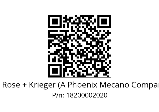   RK Rose + Krieger (A Phoenix Mecano Company) 18200002020