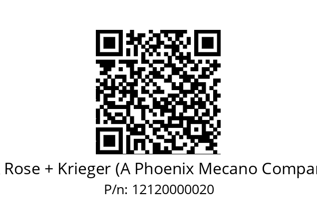   RK Rose + Krieger (A Phoenix Mecano Company) 12120000020