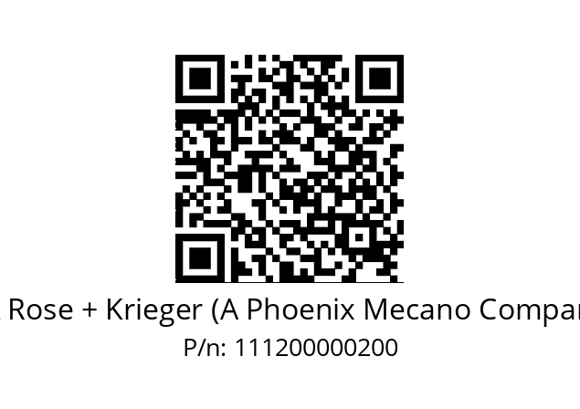   RK Rose + Krieger (A Phoenix Mecano Company) 111200000200