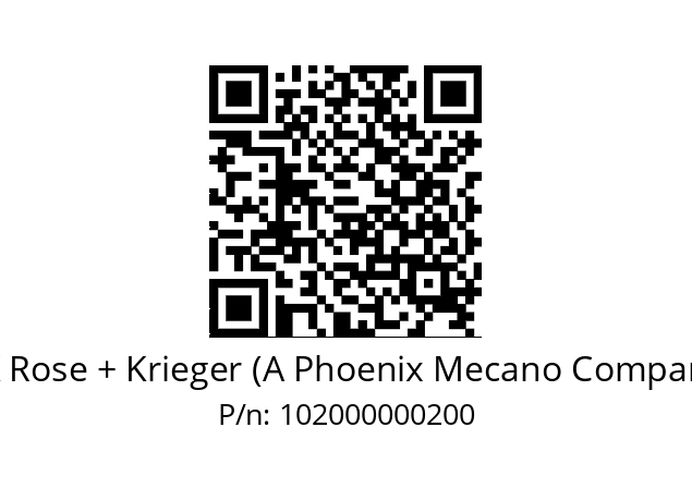   RK Rose + Krieger (A Phoenix Mecano Company) 102000000200