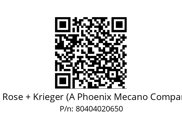   RK Rose + Krieger (A Phoenix Mecano Company) 80404020650