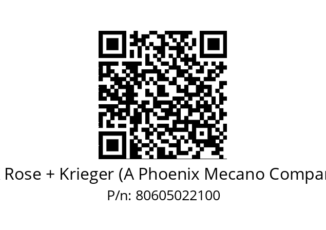   RK Rose + Krieger (A Phoenix Mecano Company) 80605022100