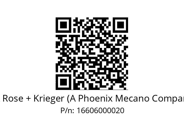   RK Rose + Krieger (A Phoenix Mecano Company) 16606000020