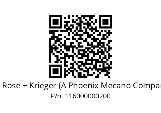   RK Rose + Krieger (A Phoenix Mecano Company) 116000000200