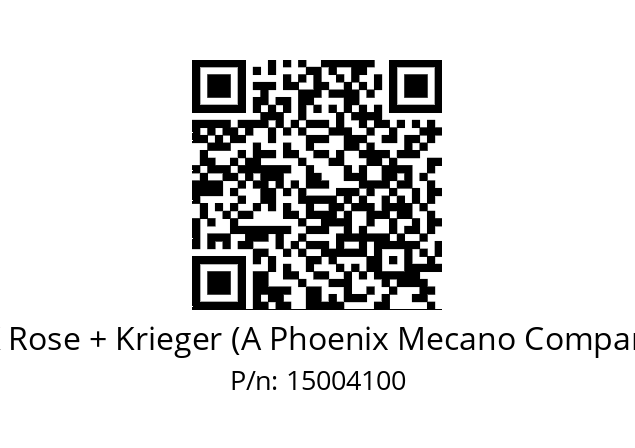   RK Rose + Krieger (A Phoenix Mecano Company) 15004100