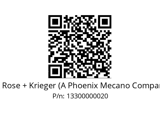   RK Rose + Krieger (A Phoenix Mecano Company) 13300000020