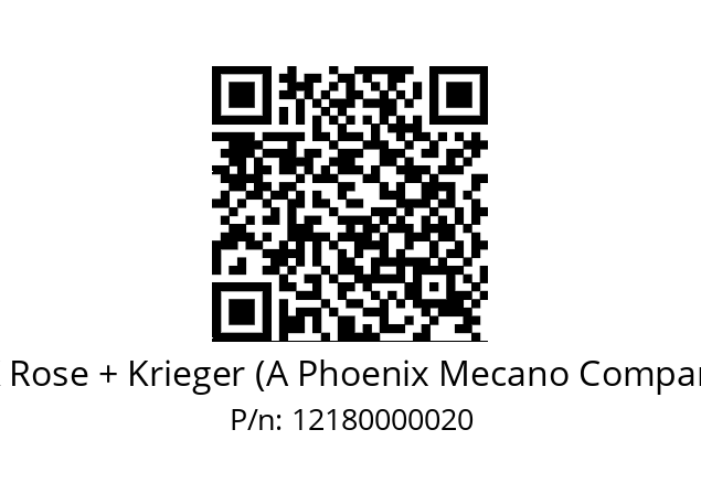   RK Rose + Krieger (A Phoenix Mecano Company) 12180000020