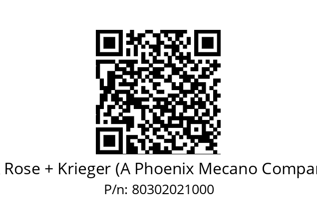   RK Rose + Krieger (A Phoenix Mecano Company) 80302021000