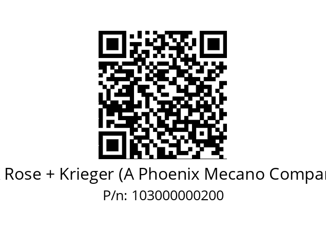   RK Rose + Krieger (A Phoenix Mecano Company) 103000000200