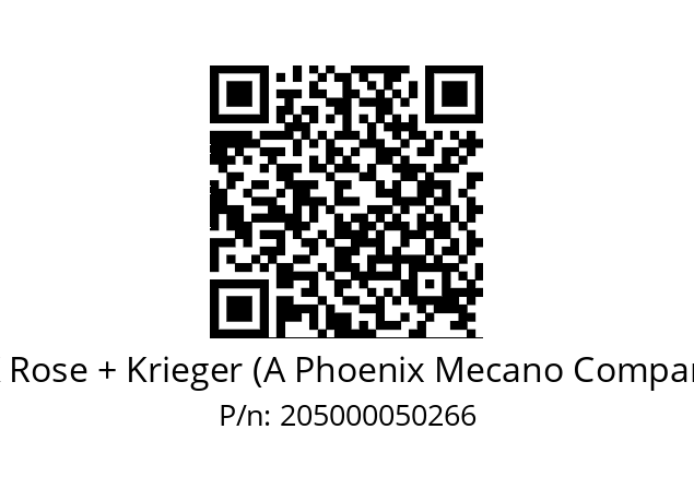   RK Rose + Krieger (A Phoenix Mecano Company) 205000050266