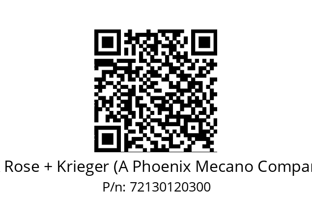   RK Rose + Krieger (A Phoenix Mecano Company) 72130120300