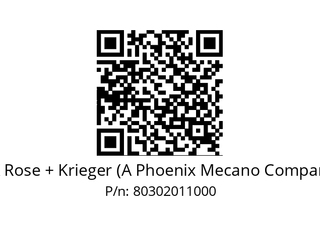   RK Rose + Krieger (A Phoenix Mecano Company) 80302011000