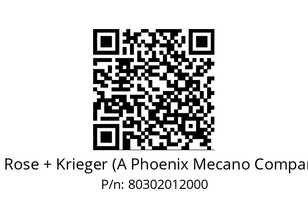   RK Rose + Krieger (A Phoenix Mecano Company) 80302012000