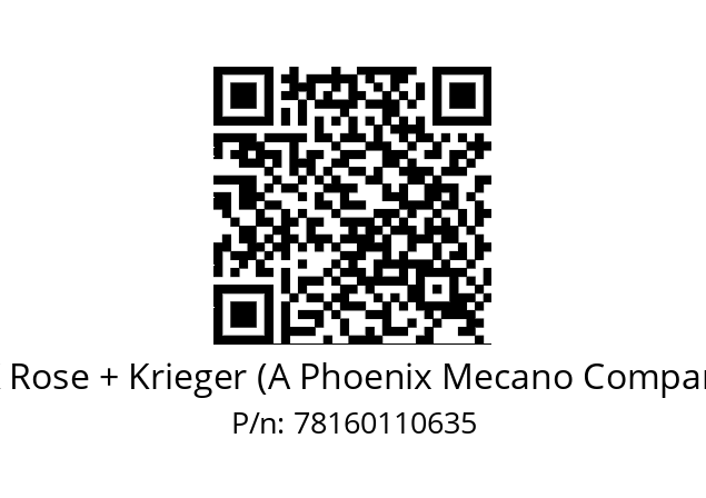   RK Rose + Krieger (A Phoenix Mecano Company) 78160110635