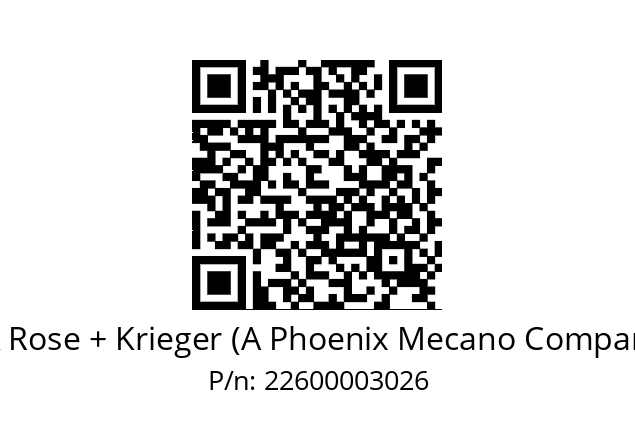   RK Rose + Krieger (A Phoenix Mecano Company) 22600003026