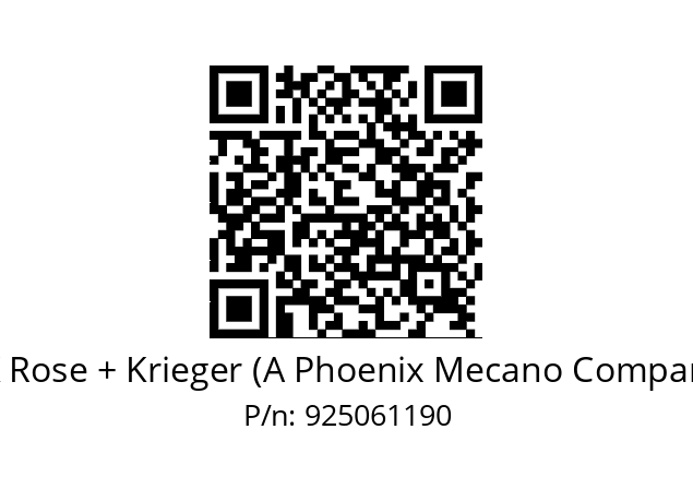   RK Rose + Krieger (A Phoenix Mecano Company) 925061190