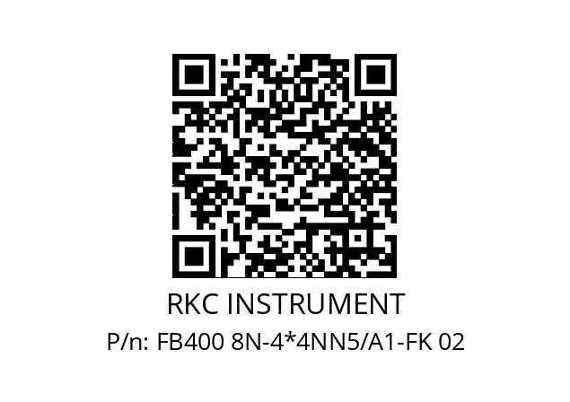   RKC INSTRUMENT FB400 8N-4*4NN5/A1-FK 02