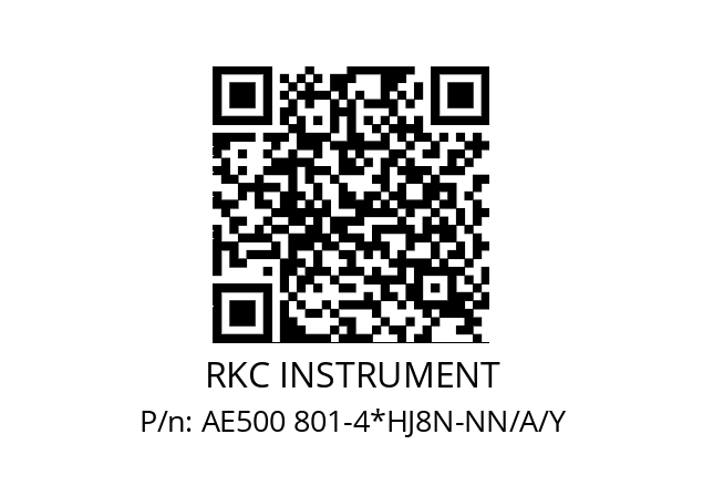   RKC INSTRUMENT AE500 801-4*HJ8N-NN/A/Y