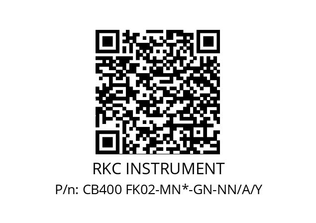   RKC INSTRUMENT CB400 FK02-MN*-GN-NN/A/Y