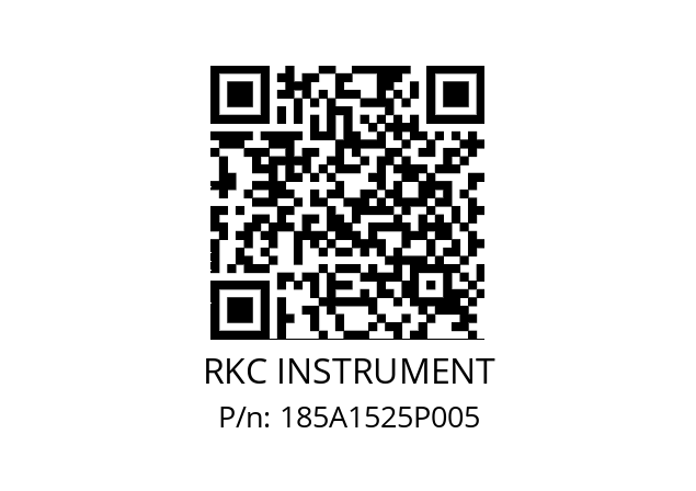   RKC INSTRUMENT 185A1525P005