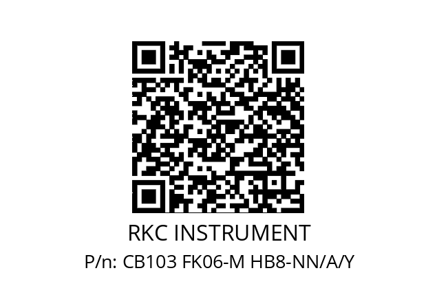   RKC INSTRUMENT CB103 FK06-M HB8-NN/A/Y