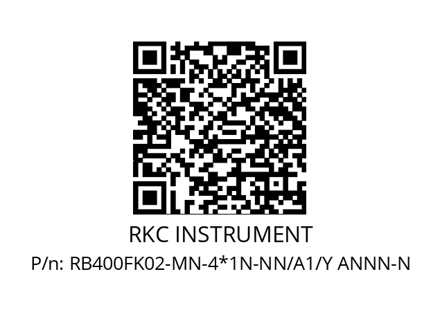   RKC INSTRUMENT RB400FK02-MN-4*1N-NN/A1/Y ANNN-N