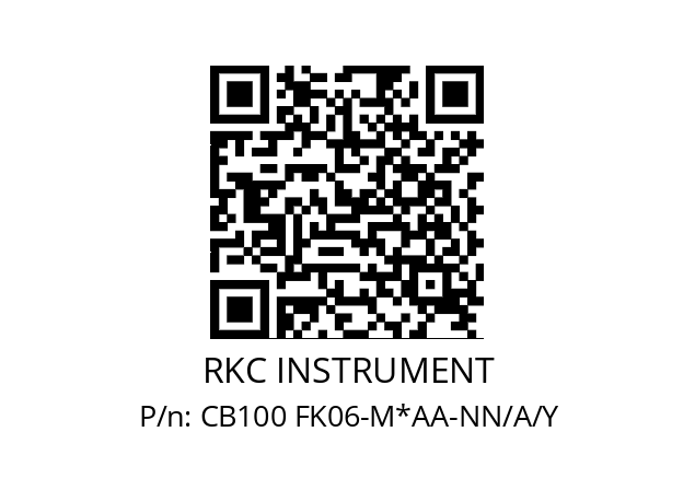   RKC INSTRUMENT CB100 FK06-M*AA-NN/A/Y