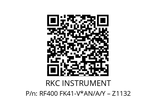   RKC INSTRUMENT RF400 FK41-V*AN/A/Y – Z1132