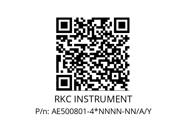   RKC INSTRUMENT AE500801-4*NNNN-NN/A/Y