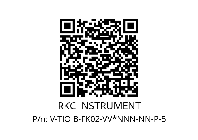   RKC INSTRUMENT V-TIO B-FK02-VV*NNN-NN-P-5