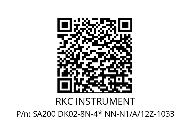   RKC INSTRUMENT SA200 DK02-8N-4* NN-N1/A/12Z-1033