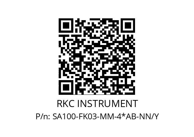   RKC INSTRUMENT SA100-FK03-MM-4*AB-NN/Y