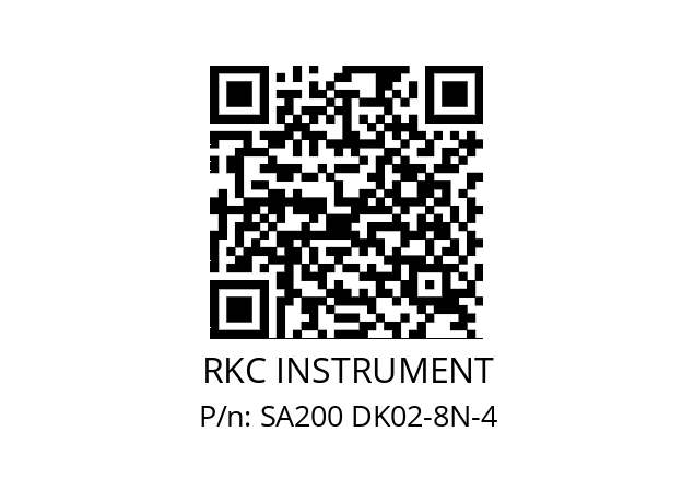   RKC INSTRUMENT SA200 DK02-8N-4