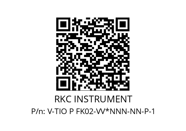   RKC INSTRUMENT V-TIO P FK02-VV*NNN-NN-P-1