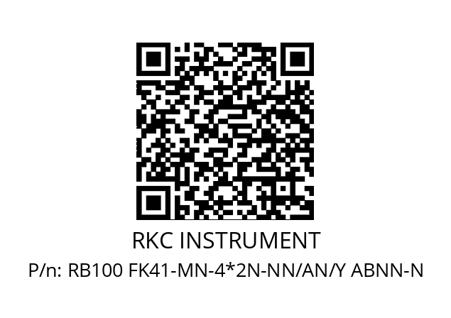   RKC INSTRUMENT RB100 FK41-MN-4*2N-NN/AN/Y ABNN-N