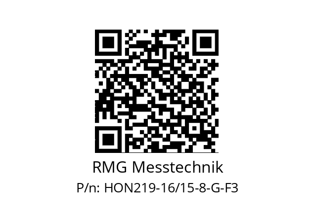   RMG Messtechnik HON219-16/15-8-G-F3