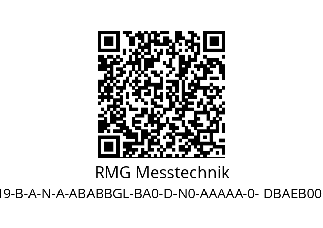   RMG Messtechnik YHON219-B-A-N-A-ABABBGL-BA0-D-N0-AAAAA-0- DBAEB00B-A000000-B