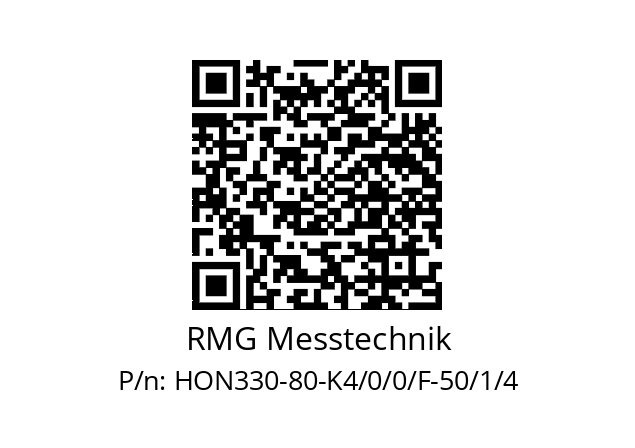   RMG Messtechnik HON330-80-K4/0/0/F-50/1/4