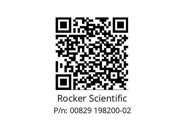   Rocker Scientific 00829 198200-02