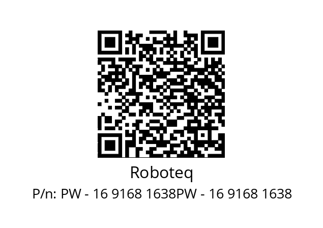   Roboteq PW - 16 9168 1638PW - 16 9168 1638