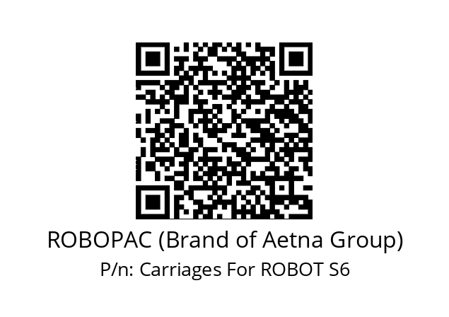   ROBOPAC (Brand of Aetna Group) Carriages For ROBOT S6