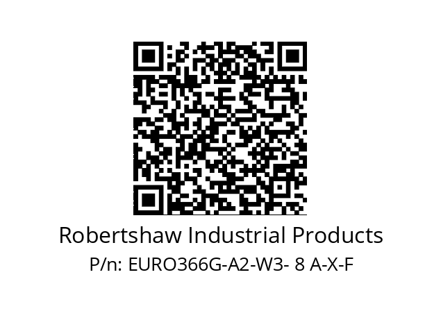   Robertshaw Industrial Products EURO366G-A2-W3- 8 A-X-F